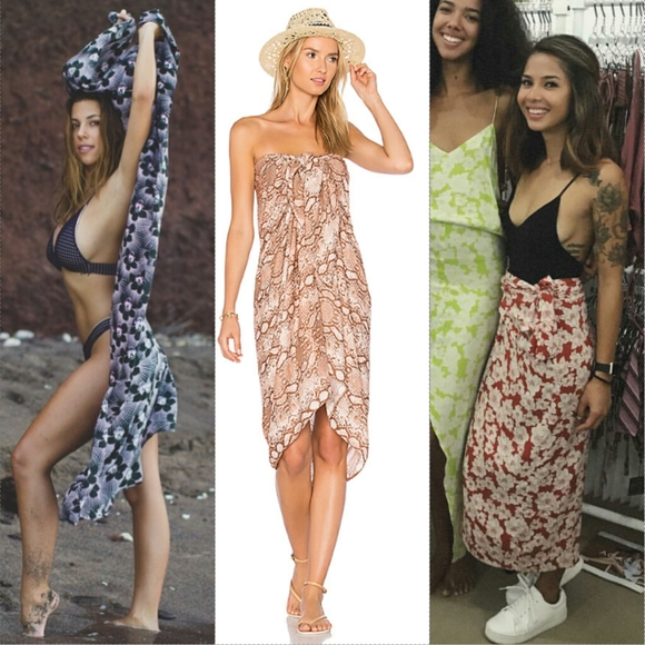 New acacia amber python kuau pareo sarong cover-up - Picture 6 of 6